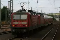 143 661+143 xxx stehen am 19.8.11 kurz vor Trier Hbf mit dem RE1.Aus dem Zug fotografiert!!!