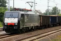 MRCE Dispolok ES 64 F4 - 037 (189 937-6) mit einem G�terzug  in Richtung Berlin, am  09. September 2011 kurz vor dem Bahnhof Berlin Sch�nefeld Flughafen