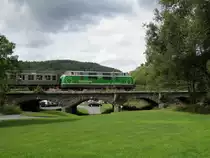 Brohltalbahn V200 (220 053) in Kreuzberg (Ahr) (28.08.11)