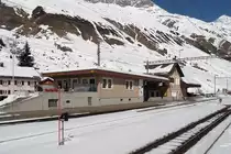 Der Anbau des Bahnhofsgeb�udes der FO in Realp (17.3.2010)