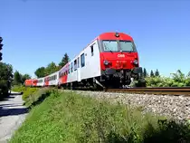 80 73 125-1 und Steuerlok 2016 071 �bernahmen w�hrend der Rieder-Messe die Zugleistung R3475 ;110910