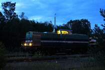 Um ca. 22:30 Uhr stand die ENERCON V100 mit ihren Windkraftzug in Munster. (19.07.11)