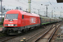 Die WLE 23 zieht einen Sonderzug in Duisburg HBF am 12.09.2011