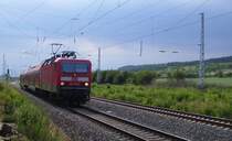 DB 143 639-3 mit der RB 26205 von Nordhausen nach Sangerhausen, in Wallhausen (Helme); 10.06.2011