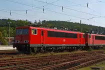 155 111-8 der DB am 24.09.2011 abgestellt in Kreuztal.