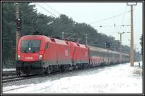 IC 532  KELAG Energie Express  von Villach nach Wien-S�d am 26.2.2006 bespannt mit einem 1116er Tandem angef�hrt von 1116 143.