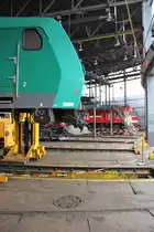 Ein Blick durch die Instandsetzungshalle von Uwe Adam in Eisenach. Aufgenommen am 23.07.2011 am Tage der offenen T�r.