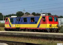 �BB Rail Equipment X432 001-6 / 99 81 9165 001-4 LZB INDUSI-Pr�ffahrzeug, KBS 101 Linz - Salzburg, fotografiert im Bhf. St. Peter-Seitenstetten am 16.09.11 