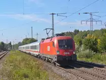 Taurus �BB 1116 035-5 zieht den IC 2055 Saarbr�cken - Heidelberg am 29.09.2011 durch Einsiedlerhof 

