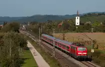 111 069-1 am 25. September 2011 mit der RB 38652 (Freiburg(Breisgau) Hbf - Mannheim Hbf) [Sonderleistung] bei Denzlingen.
