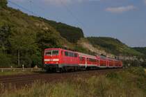 111 221-8 + 111 xxx-x mit einem RE in Karlstadt am Main am 17.08.2011