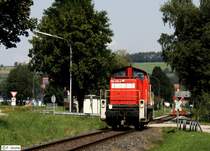 DB Railion 294 816-4 auf Leerfahrt Richtung Nittenau, Nebenbahn Bodenw�hr - Nittenau, fotografiert bei der Durchfahrt Bruck in der Oberpfalz am 22.08.2011