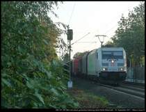 DB 185 389 f�hrt mit einem gemischten G�terzug durch K�ln-D�nnwald (24.09.2011)