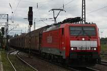 Die Railion 189 072  GZ 1000  am 27.8.11 bei der Durchfahrt durch Duisburg-Bissingheim.