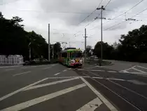 Eine bunte OEG D�wag GT8 Version gibts auch. Hier kommt Tw 4115 aus Mannheim auf den Weg nach Schriesheim �ber Heidelberg am 22.07.11