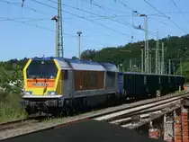 LOCON`s Maxima,am 28.Juni 2011,als Rangierlok in Bergen/R�gen.