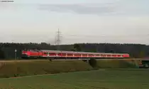 218 432-2 und 495-0 mit dem RE 10085 (Freiburg (Brsg) Hbf-Ulm Hbf) bei H�fingen 25.9.11. Hier beschleunigt der Zug gerade nachdem er auf Grund einer technischen St�rung rund 5min stand.