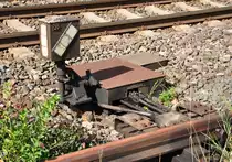 Weichenantrieb/ -gest�nge am Bf Satzvey/Eifel - 23.09.2011