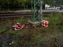 Absperrtafeln Salat in Neckargem�nd am 08.10.11