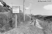 Das Streckenende s�dlich von Blankenstein am 13.5.91