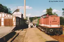 204 790 ist am 16.9.95 mit einerm Nahverkehrszug in Blankenstein angekommen.