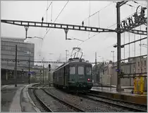 Noch fast mehr als �ber die Dampflok freute ich mich �ber den gr�nen RBe 4/4 N� 1405, der den Magic Ticket Zug nachschob. 
Lausanne, den 8. Oktober 2011
