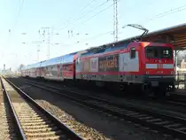 Der IRE Zug der normaler Weise Magdeburg-Berlin f�hrt,fuhr heute den RE 20 Uelzen-Halle am 15.10.2011 in Stendal.