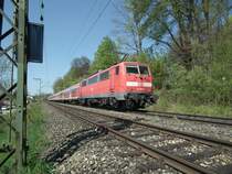 111 159 mit RB von Innsbruck nach M�nchen kurz vor Murnau.