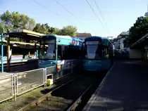 Zwei VGF S-Wagen in Frankfurt Ginnheim am 15.10.11