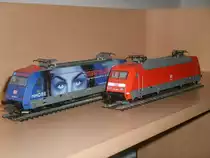 Auch meinen H0-Bestand an 101er ist mittlerweile um eine Lok erh�ht.Neben der 101 078 von Roco steht das Piko-Modell von der 101 026.