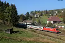 101 103-0 mit dem IC 2005  Bodensee  (Emden Hbf-Konstanz) bei St.Georgen 22.10.11