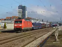185 023-9 zieht einen gemischten G�terzug am 21.10.2011 durch Kaiserslautern