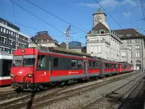 BDeh 4/4 16 mit verl�ngertem Regio (wegen Mehraufkommen OLMA) in St. Gallen, 21.10.2011.