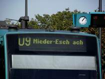 Diese Anzeigentafel von einen U4 Wagen ist defekt am 15.10.11