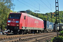 145 001-4 gem. G�terzug durch K�nigswinter - 30.09.2011