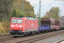 185 162-5 auf der KBS 370 heute am 25/10/2011 durch den Bahnhofs Brake bei Bielefeld in Richtung Hamm