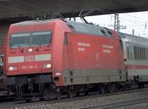 101 140-2 mit einen IC aus Leipzig nach Frankfurt/Main kurz vor Fulda am 31.01.2009