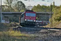 MEG 701 (155 124-1) mit Mercedes-Ganzzug bei Fulda am 26.10.2011