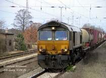 Lok PB03 der DLC d�rchf�hrt den Bf Annaburg am Gleis 2, 11.04.06.