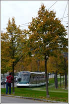 - Herbst in Strasbourg - Der Fotograf und sein Sujet in der N�he des Europaparlaments in Strasbourg am 30.10.2011. (Jeanny)