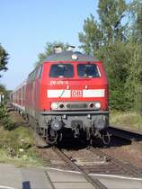 BR 218 im Jahr 2005 zwischen Speyer und Germersheim