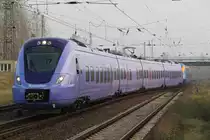 Triebwagen X60(62007)als �berf�hrung von Salzgitter nach Schweden bei der Einfahrt im Bahnhof Rostock-Dierkow.08.11.2011