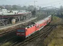 Blick von der Br�cke Warschauer Stra�e in Berlin,am 29.Oktober 2011,in �stlicher Richtung,als 143 173 vorbei fuhr.