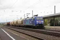 152 138-4 mit Sch�ttgut-Wagen-Ganzzug in Fahrtrichtung S�den. Aufgenommen am 09.09.2011 in Eichenberg.
