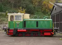 Lokportrait der BEG O&K D1. Aufgenommen am 1.11.11 in Brohl-L�tzing ( Brohltalbahn ).