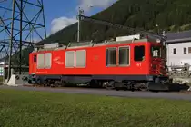 HGm 4/4 61 steht am 15.9.11 abgestellt im Bahnhof Oberwald.