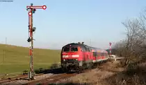 218 409-1 mit dem RE 22311 (Rottweil-Neustadt(Schwarzw))in D�ggingen 19.11.11