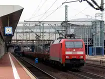 G�terzugdurchfahrt mit der 152 149 am 19.11.2011 Kassel-Wilhelmsh�he.