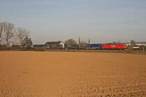 185 284-7 mit TEC 40013 Taulov/DL - Gallarate/I kurz hinter Gro�-Karben. 15.11.11