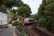 Die R�ckleistung der Garnitur von Bild 558969 (DB 928/628 490 + CFL 628/928 506) erfolgte als RB12844 nach Trier Hbf, hier beim Halt in St. Thomas. (14.09.2010) 
